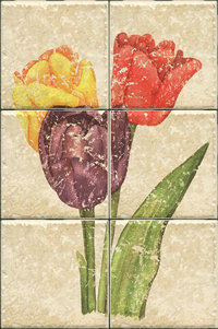 Interceramic Interceramic Botanical Mural 8 X 12 Mural C Tile  &  Stone