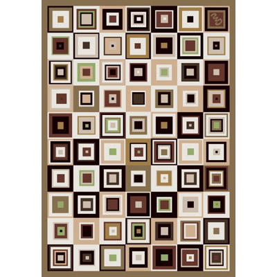 Milliken Milliken Contemporary Square 7476 / 297 8 Brown Earth Area Rugs
