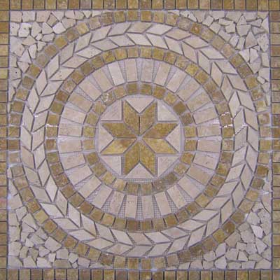 Stepco Stepco Kaldera Stone Medallions Light, Gold Tile  &  Stone