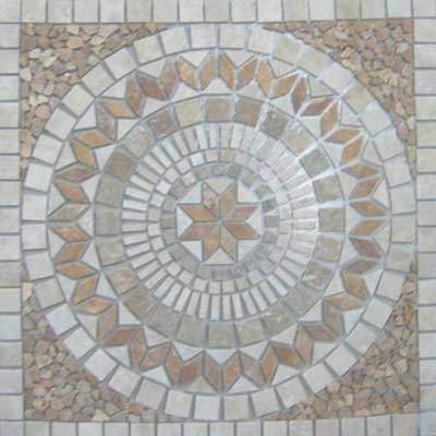 Stepco Stepco Kaldera Stone Medallions Light, Gold, Noce Tile  &  Stone