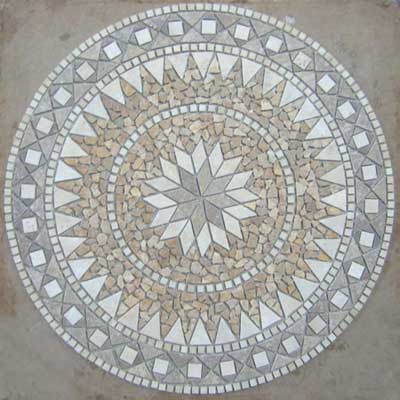 Stepco Stepco Kaldera Stone Medallions Light, Gold, Noce Tile  &  Stone