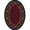 Milliken Milliken Fruit Medley 4 X 5 Oval Garnet Area Rugs