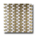 Metal Border Metal Border Pure Metal Brick Mosaic 1 X 1 Crema Tile  &  Stone