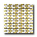 Metal Border Metal Border Pure Metal Brick Mosaic 1 X 1 Oro Tile  &  Stone