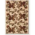 Couristan Couristan Lotus Garden 7 X 10 Floral Exotic Ivory Area Rugs