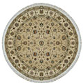 Nejad Rugs Nejad Rugs Silk  &  Wool 8 Round Tabriz Beige / ivory Area Rugs