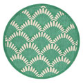Nejad Rugs Nejad Rugs Shells Nouveau 8 Round Teal Area Rugs