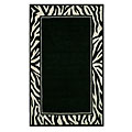 Nejad Rugs Nejad Rugs African Safari 3 X 6 Zebra Border Black / ivory Area Ru