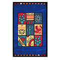 Nejad Rugs Nejad Rugs The Bright Collection 5 X 8 Fiesta Navy Area Rugs
