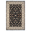 Nejad Rugs Nejad Rugs Silk  &  Wool 10 X 14 Tabriz Black / ivory Area Rugs