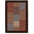 Couristan Couristan Everest 2 X 4 Hamptons Multi Stripe Chocolate Area Rug
