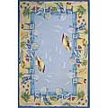 Momeni, Inc. Momeni, Inc. Coastal 6 X 9 Coastal Light Blue Area Rugs
