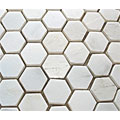 Diamond Tech Glass Diamond Tech Glass Marble Series Hexagon Honed Mosaic White Stat