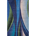 Foreign Accents Foreign Accents Festival Waves 4 X 6 Blue Area Rugs