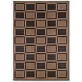 Couristan Couristan Recife 8 X 11 Cubic Field Black Cocoa Area Rugs