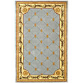 KAS Oriental Rugs. Inc. Kas Oriental Rugs. Inc. Jewel 5 X 8 Jewel Wedgewood Blue Fleur-d