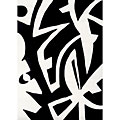 Foreign Accents Foreign Accents Festival Shadows 5 X 8 Black White Area Rugs