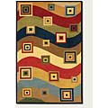 Couristan Couristan Soho 6 X 8 Nautica Black Mercury Blue Area Rugs