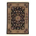 Capel Rugs Capel Rugs Mughal -tabriz Medallion 4x6 Ebony Area Rugs