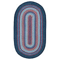 Capel Rugs Capel Rugs Cottonside 5x8 Oval Navy Red Area Rugs