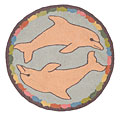 American Cottage Rugs American Cottage Rugs Children Round Dolphin Blue Area Rugs