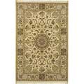 Capel Rugs Capel Rugs Mughal -tabriz Medallion 9x12 Ecru Area Rugs