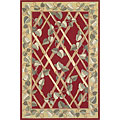 KAS Oriental Rugs. Inc. Kas Oriental Rugs. Inc. Veranda 5 X 8 Veranda Red / beige Bamboo T