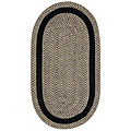 Capel Rugs Capel Rugs Basketweave 7x9 Oval Black Area Rugs