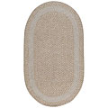 Capel Rugs Capel Rugs Basketweave 1x2 Oval Parchment Area Rugs