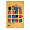 Nejad Rugs Nejad Rugs The Bright Collection 5 X 8 Swirling Blocks Yellow / mu