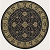 Couristan Couristan Mirage 8 Round Fantasia Black Area Rugs