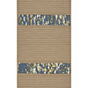 AMS Imports Ams Imports Denim Floral 7 X 7 Denim Floral Blue Ribbon Area Rug