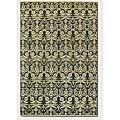 Couristan Couristan Chobi 2 X 12 Runner All Over Damask Black Ivory Area R