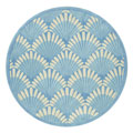 Nejad Rugs Nejad Rugs Shells Nouveau 8 Round Light Blue Area Rugs