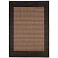 Couristan Couristan Recife 6 X 9 Checkered Field Cocoa Black Area Rugs
