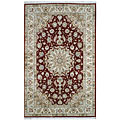 Nejad Rugs Nejad Rugs Silk  &  Wool 4 X 6 Tabriz Burgundy / ivory Area Rugs