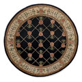 Nejad Rugs Nejad Rugs Tropical Island 8 Round Pineapple Garden Black / ivory
