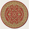 Couristan Couristan Pera 8 Round Qum Crimson Latte Area Rugs