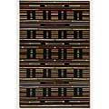 Couristan Couristan Pokhara 8 X 11 City Scape Black Area Rugs