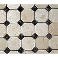 Diamond Tech Glass Diamond Tech Glass Marble Series Octagon Mosaic Crema Marfil / emp