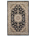 Nejad Rugs Nejad Rugs Silk  &  Wool 8 X 10 Tabriz Black / ivory Area Rugs