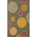 Foreign Accents Foreign Accents Festival Dots 3 X 8 Runner Green Area Rugs