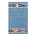 Nejad Rugs Nejad Rugs Nautical Flags 4 X 6 Light Blue Area Rugs