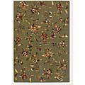 Couristan Couristan Lotus Garden 5 X 8 Budding Lily Sage Area Rugs