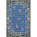 KAS Oriental Rugs. Inc. Kas Oriental Rugs. Inc. Colonial 5 X 8 Colonial Blue Lighthouses