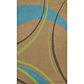 Foreign Accents Foreign Accents Festival Waves 3 X 8 Runner Tan Area Rugs