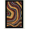 Couristan Couristan Soho 4 X 5 Moire Black Area Rugs