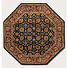 Couristan Couristan Shiraz 6 Octagon All Over Floral Midnight Blue Area Ru
