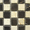 Diamond Tech Glass Diamond Tech Glass Marble Series Polished Mosaic Crema / emperador