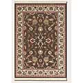 Couristan Couristan Kashimar 4 X 7 Floral Vase Mocha Brown Area Rugs